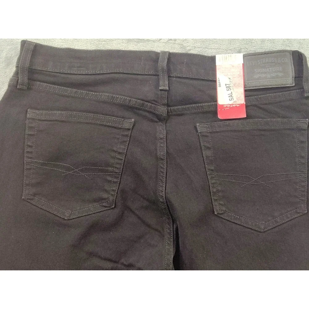 Levi Strauss Signature Slim Ultimate Flex Black Jeans Mens 34x30 NWT Stretch